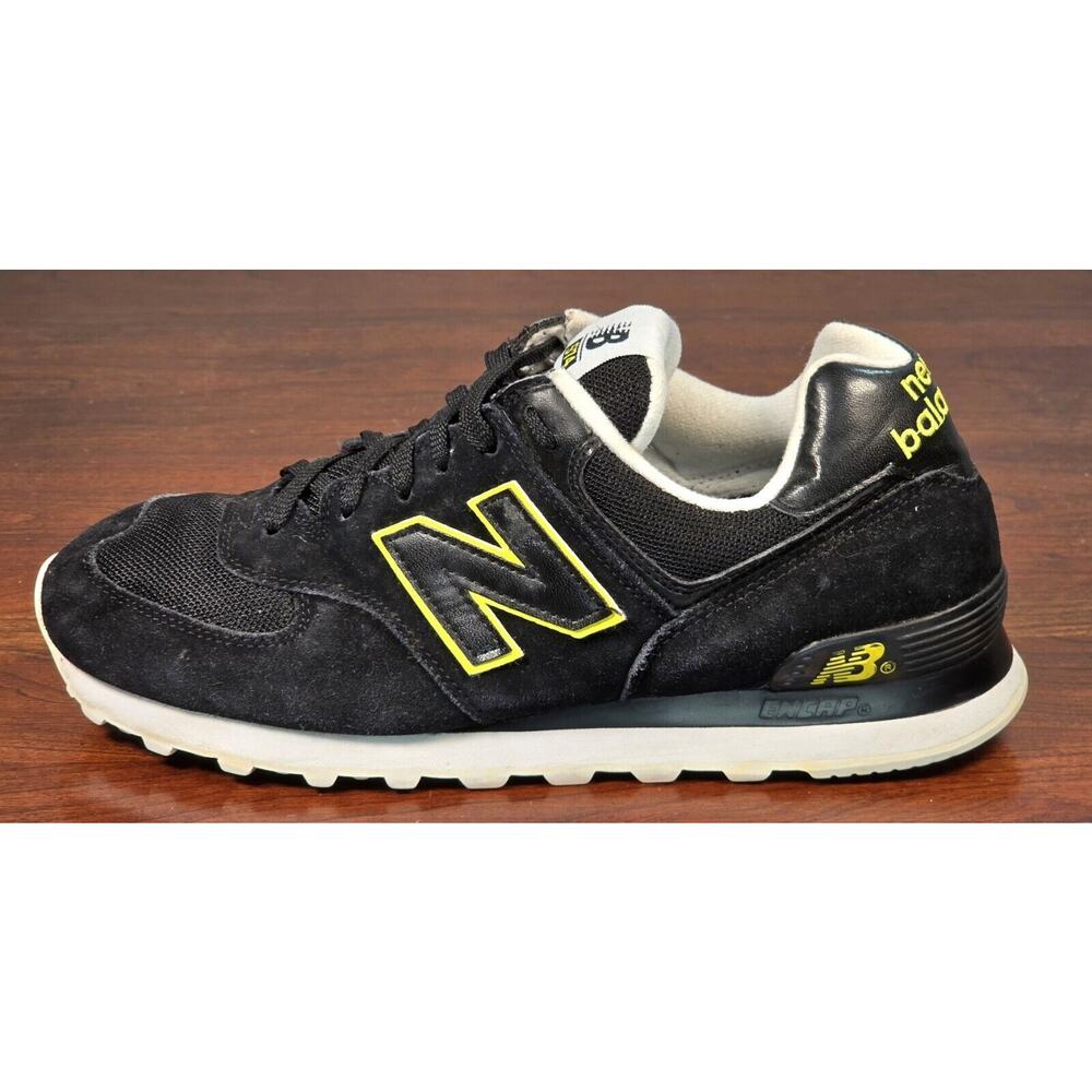 New Balance 574 Classic Black Sneakers Men's Size 9D M574SKY Hoka Inserts